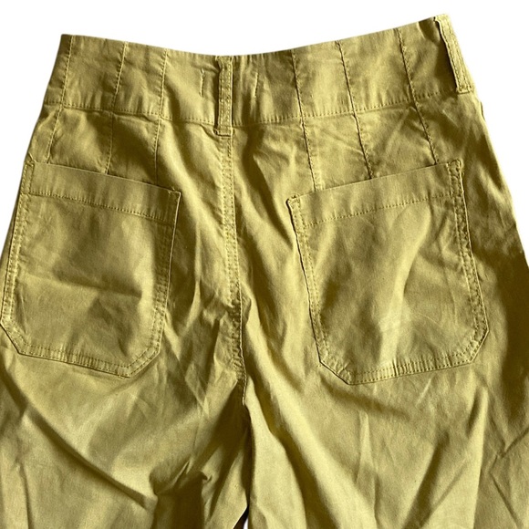 Maeve Linen Blend Crop Wide-Leg Pants Limelight Sz 29 - Picture 5 of 10